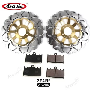 For Kawasaki ZXR750 1989-1995 1990 Front Brake Disc Rotor and Organic Brake Pads - Picture 1 of 8