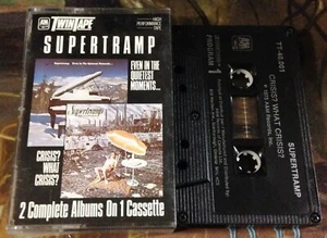 SUPERTRAMP Cassette TWIN TAPE EVEN IN THE QUIETEST MOMENTS + Crisis What Crisis - Picture 1 of 2