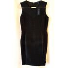 NWT French Connection Black Score Stripe Sleeveless Dress Size 10 $148