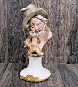 Vintage Nico Venzo Porcelain Capodimonte Old Man Pipe Smoking Signed Numbered - Picture 1 of 20