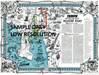 History of Tampa Tresure Map Giclee on Archive Paper-POSTER OR WALL PRINT***