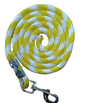 Nylon Poly Mini Horse Pony goat sheep dog Lead Rope USA yellow/white candy cane - Image 1 of 2