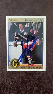 1992-93 O-Pee-Chee Mike Gartner #147 - New York Rangers - Autographed! - Picture 1 of 2