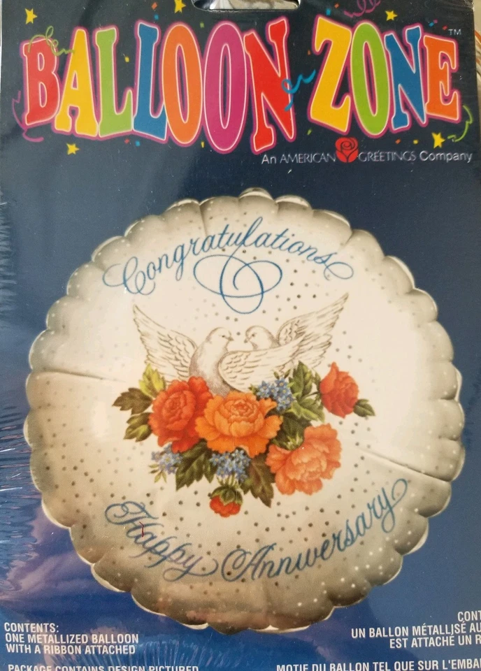 Lot of 10 Mylar Balloon-Congratulations,Happy Anniversary by American Greetings - Image 1 of 1