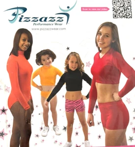 NEU Pizzazz Rollkragen schwarz Crop Top in Mädchen und Erwachsenen Größen - Bild 1 von 4