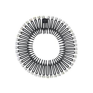 Peigne extensible en plastique flexible cercle complet pour femmes pince à dents V3H1