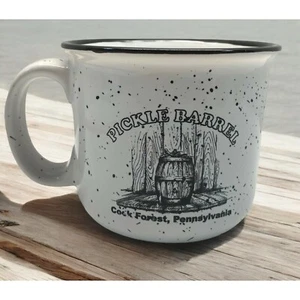 The Pickle Barrel Restaurant Lagerfeuer Stil Emaille Becher Cook Forest Pennsylvania - Bild 1 von 10