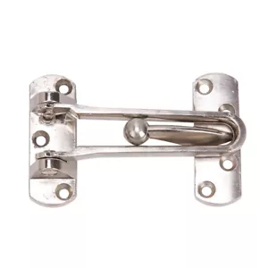 1-Home Security Door Lock Swing Bar Door Guard Hotel Door Padlock Latch Silver - Picture 1 of 9