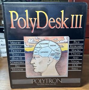 Vintage Polytron Polydesk III Software Diskettes Binder Manual NOS Sealed New