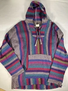 Poncho Baja con cappuccio uomo vintage anni 90 autentico made in Mexico taglia XL skateboard - Foto 1 di 7