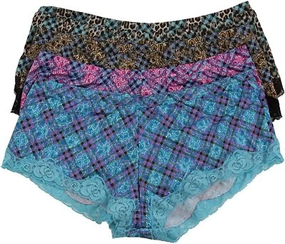 ToBeInStyle Women's Pack of 4 Boyshorts in Plaid Print Plaid Print - Изображение 1 из 2