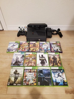 Microsoft Xbox 360 System Console Games Call Duty Halo Grand Theft Auto V Kinect - Image 1 of 4