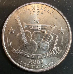2002-P Tennessee Statehood Quarter Circulated AU / MS - Picture 1 of 2