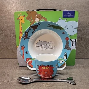Villeroy & Boch Kinder Funny Zoo 2 Henkelbecher Müslischale Flugzeug Löffel - Bild 1 von 19