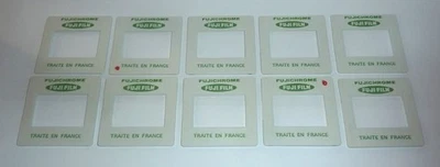 10 CADRES MONTURES FUJIFILM FUJICHROME POUR DIAPOSITIVE 5 X 5 / 24 X 36 A COLLER - Photo 1/4