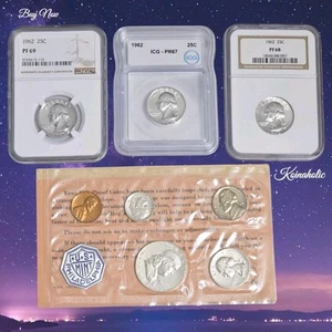 1962 Proof Set With OGP, NGC PR67, PR68 & PR69 Silver Washington Quarter Fast🚢 - Picture 1 of 19
