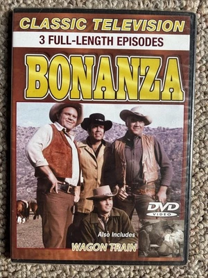 Bonanza and Wagon Train 3 Full-Length Episodes, DVD, 2007 New Sealed ~slim Case - Image 1 of 2