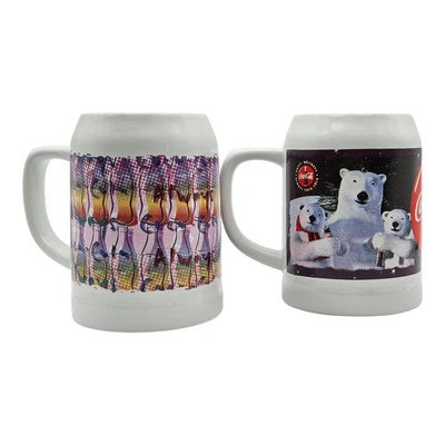 Lot Of 2 Coca-Cola Bears Happy Holidays & "Always Coca-Cola" Mug (1995) - Image 1 of 4