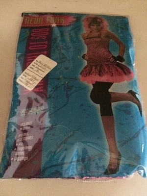 Disfraz NEON FUNK ~ NUEVO ~ Años 80 al MAXX ~ Se adapta al vestido de mujer talla 14/16 Foto 1 de 4