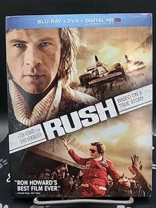 New Sealed RUSH Blu-ray DVD Chris Hemsworth & Ron Howard W/ Slipcover - Picture 1 of 4