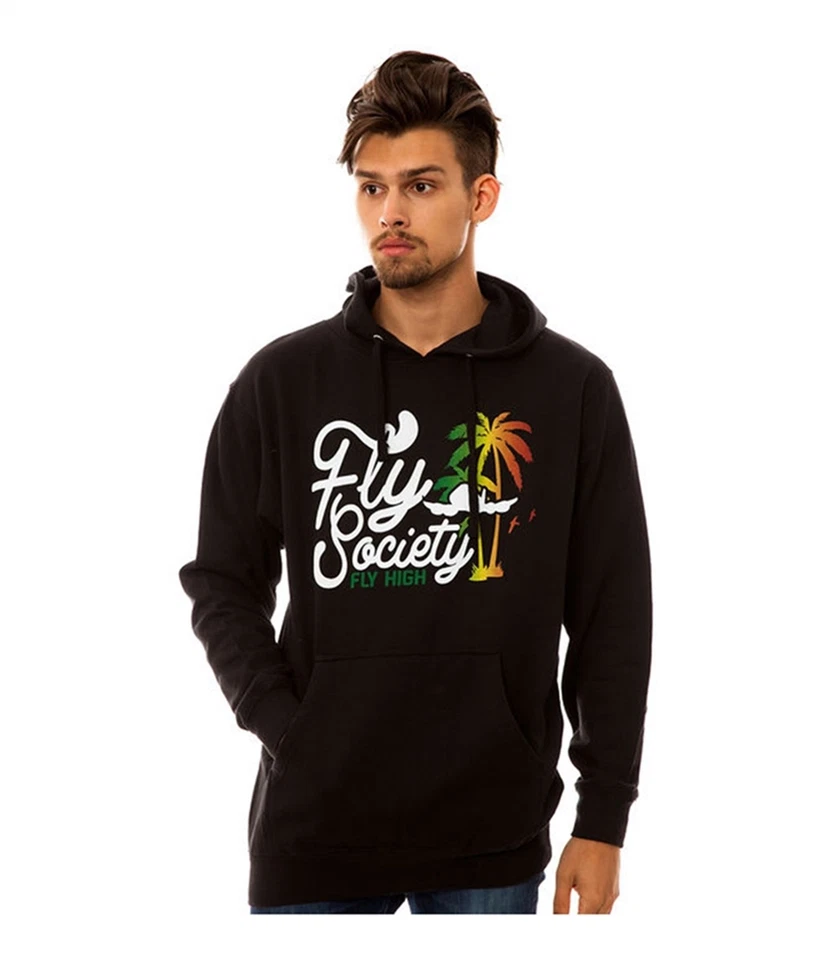 Fly Society Hombres The Fly High Paradise Sudadera con Capucha, Negro, XL Foto 1 de 1