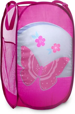 Handy Laundry Collapsible Mesh Pop Up Hamper 8.19" x 13" x 24", Butterfly  - Image 1 of 4