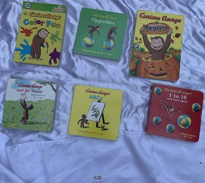 Lot of 6 CURIOUS GEORGE Board Books For Children Toddler Preschool Daycare - Image 1 of 3