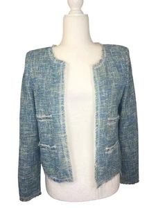 Hallhuber Blazer Tweed Jacket Ladies size 36 Blue Color Career Office Business - Picture 1 of 8