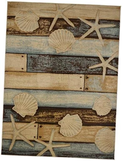 s Area Rug, 5'3"x7'3", Sea Life  - Image 1 of 4