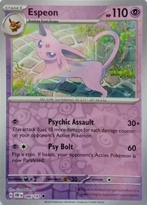TARJETA POKEMON ESPEON REVERSO HOLO OBSIDIANA LLAMAS 086/197 - Imagen 1 de 1