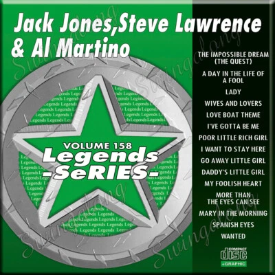 JACK JONES, STEVE LAWRENCE, AL MARINO LEGEND SERIES KARAOKE CD+G Vol-158 NUEVO Foto 1 de 2