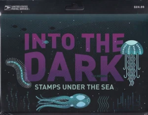 Into the Dark Folio Stamps Under the Sea 2018 Scott #5273a, #3443a - Imagen 1 de 5