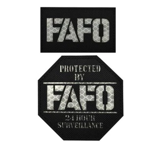 Bestickter reflektierender FK Around Find Out FAFO Hakenschlaufe Patch Verschluss Abzeichen - Bild 1 von 7