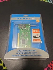 DYNEX 2-Port USB 2.0 PCI Card DX-2P2C SEALED. Free Shipping - Picture 1 of 2