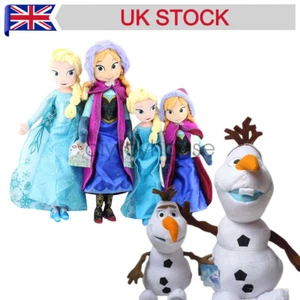 Frozen Elsa Disney Plush Doll Figure Soft Toys Anna Olaf Kids Hug Teddy Gifts - Picture 1 of 13