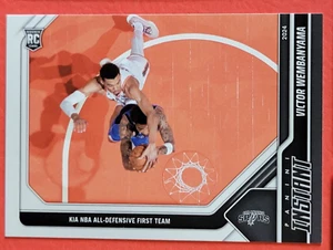 TARJETA DE NOVATO VICTOR WEMBANYAMA #d1/1037 '24 PANINI INSTANT NBA EQUIPO DEFENSIVO - Imagen 1 de 2