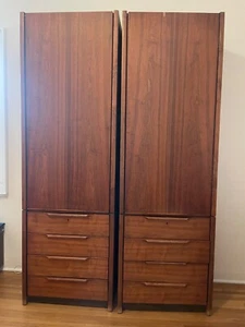 Pair Of Mid Century Modern Armoires/Wardrobes by Barzilay Furniture Mfg. - Picture 1 of 8