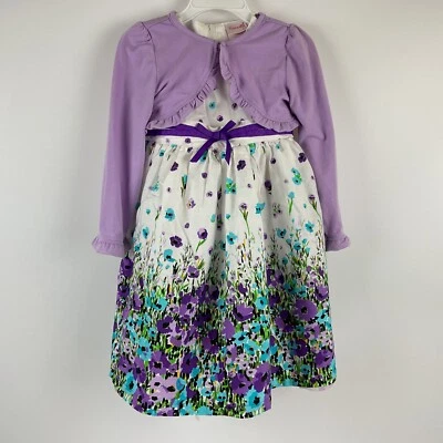 Vestido sin mangas floral de fiesta de verano con top corto Nannette para niñas talla 5  Foto 1 de 4