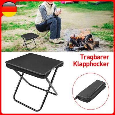 Campinghocker Klapphocker Kleiner Faltbarer Klappstuhl Hocker für Heimzug Freien - Bild 1 von 4