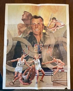 Bob Mathias handsigniertes Poster ~ "Victor At 17" ~ Olympia ~ 24x18 ~ von John Solid - Bild 1 von 14