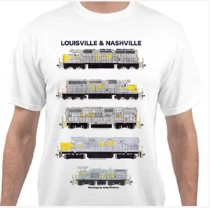 Louisville & Nashville grau Lokomotiven Eisenbahn T-Shirt von Andy Fletcher - Bild 1 von 1