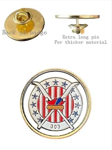 Squadron 303 Polish Air Force 26mm Metal Lapel Domed Pin Badge - Picture 1 of 2