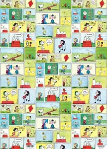 Snoopy Gift Wrap 2 sheets 49cm x 70cm wrapping paper  Peanuts - Picture 1 of 1