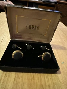 Vintage Swank Manschettenknöpfe und Smoking Nieten im Etui - Bild 1 von 6