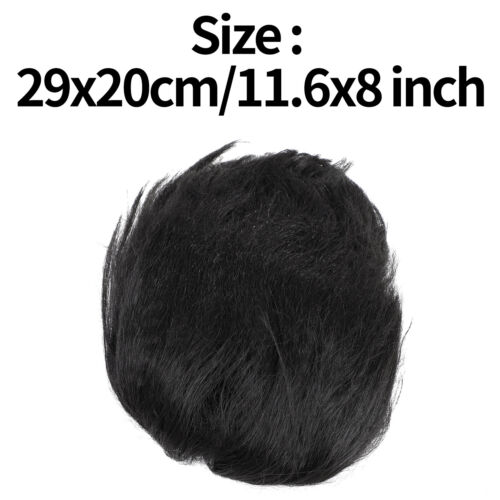 Mens Cat King Halloween Short New Wigs Cosplay Famous Fun Black Sideburns Party