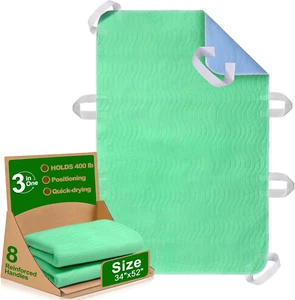 Positioning Bed Pad with Handles Quick Drying Pads 8 Reinforced Washable Elderly - Picture 1 of 1