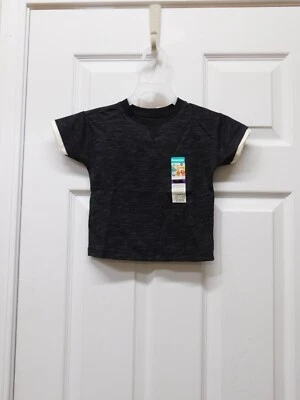 Garanimals Toddler Boy Short Sleeve Hangdown T-Shirt-Black Space Dye-5T-NWT - Image 1 of 4