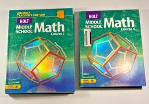Holt Middle School Math Course 3 2004 Teacher Student Set 0030651794/0030735122 - Picture 1 of 7