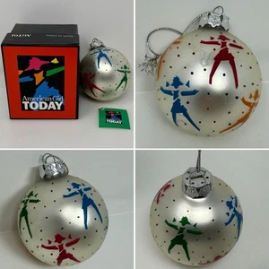 American Girl Today Christmas Glass Ball Ornament Silver 1999 VTG Retired AGT01 - Picture 1 of 20