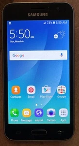 Samsung Galaxy J2 8GB SM-J260AZ Cell Phone (Cricket) Black Glue On Back Good - Afbeelding 1 van 4